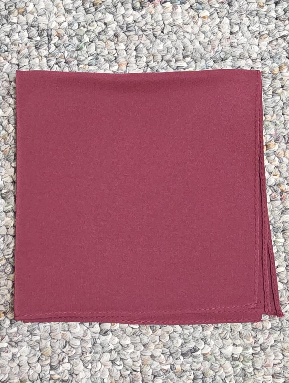 Pucchini Burgundy Silk Pocket Square